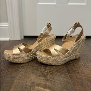 New Daybreaks Gold Wedge Sandals